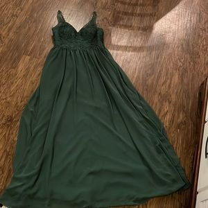 Azazie Dark Green “Amy” Dress